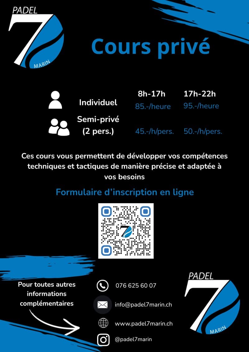 Affiche Cours Adulte — Cours privés
